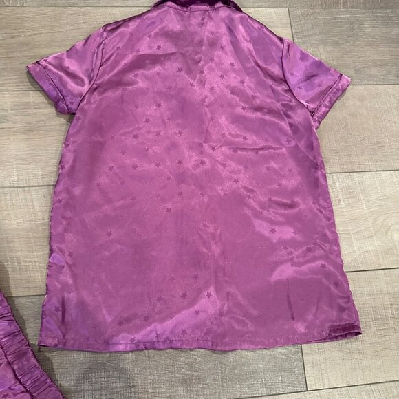 MORE THAN MAGIC GIRLS PURPLE STARTS SILKY PAJAMA SET LARGE 10/12 - Picture 7 of 7
